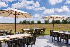 Hotelcamp Reinsehlen | Schneverdingen | Restaurant-Terrasse mit Sonnenschirmen
